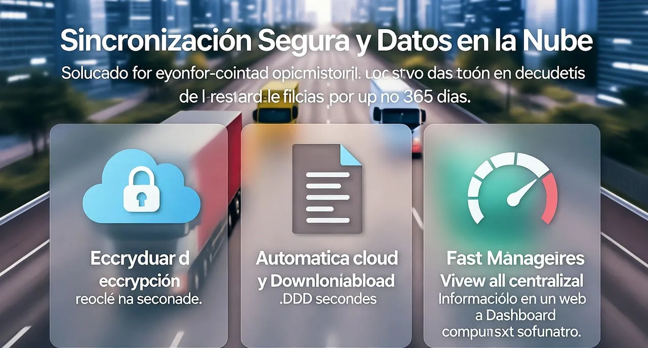 TachoTools secure cloud infrastructure showing data encryption and global access points